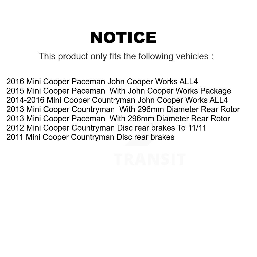 Front Rear Semi-Metallic Brake Pad And Wear Sensor Kit For Mini Cooper Countryman Paceman KPW-100069 - Image 2