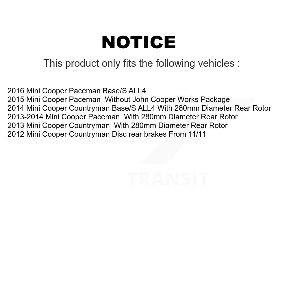 Front Rear Semi-Metallic Brake Pad And Wear Sensor Kit For Mini Cooper Countryman Paceman KPW-100070 - Image 2