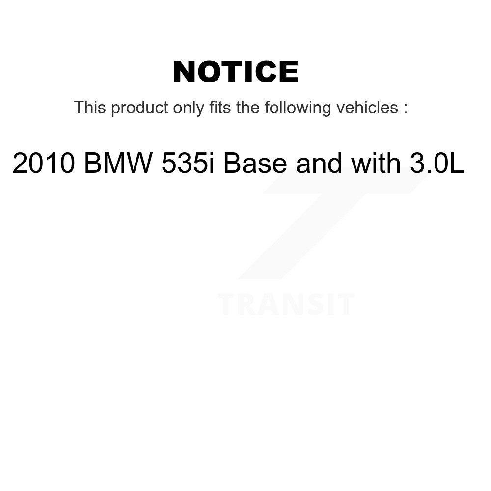 Front Rear Semi-Metallic Brake Pad Extra Wear Sensor Kit For 2010 BMW 535i Base with 3.0L KPW-100323 - Image 2