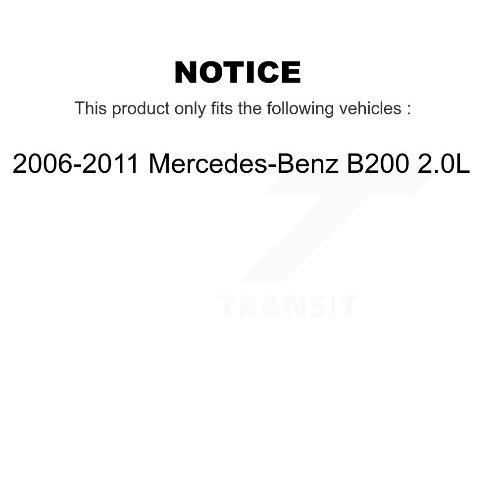 Front Semi-Metallic Disc Brake Pads Wear Sensor Kit For 2006-2011 Mercedes-Benz B200 2.0L KPW-100894 - Image 2