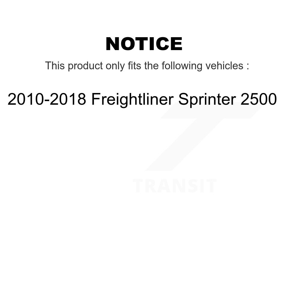 Front Rear Semi-Metallic Brake Pad & Extra Wear Sensor Kit For Freightliner Sprinter 2500 KPW-101251 - Image 2