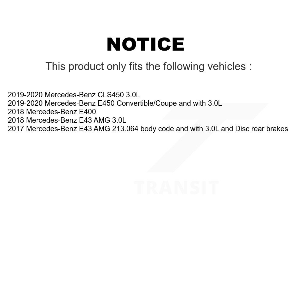 Front Rear Semi-Metallic Brake Pads & Wear Sensor Kit For Mercedes-Benz E400 E450 E43 AMG KPW-101363 - Image 2