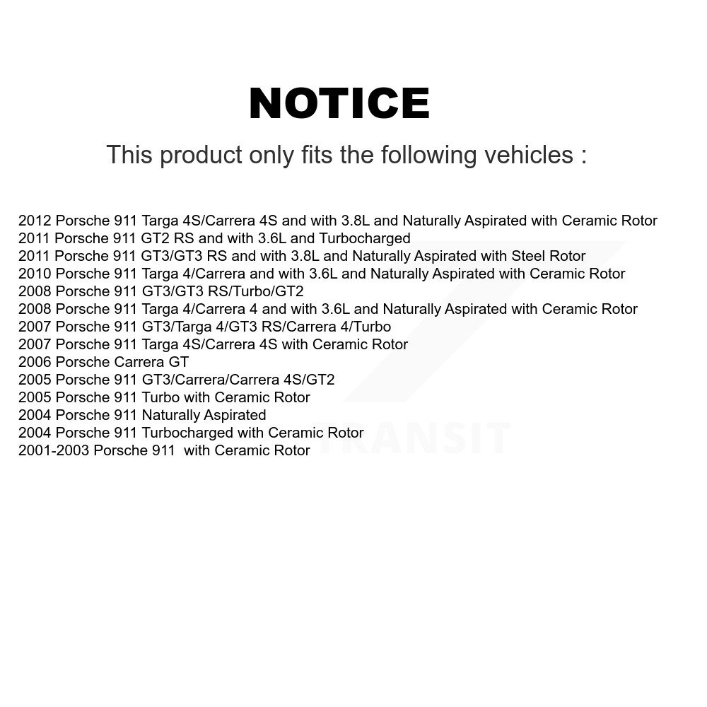 Front Brake Pads Wear Sensor (2 Pack) For Porsche 911 Carrera GT KSE-100001 - Image 2