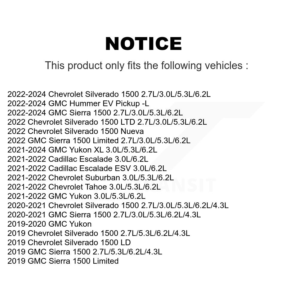 Front Brake Pads Wear Sensor (2 Pack) For GMC Chevrolet Silverado 1500 Sierra Limited XL KSE-100106 - Image 2
