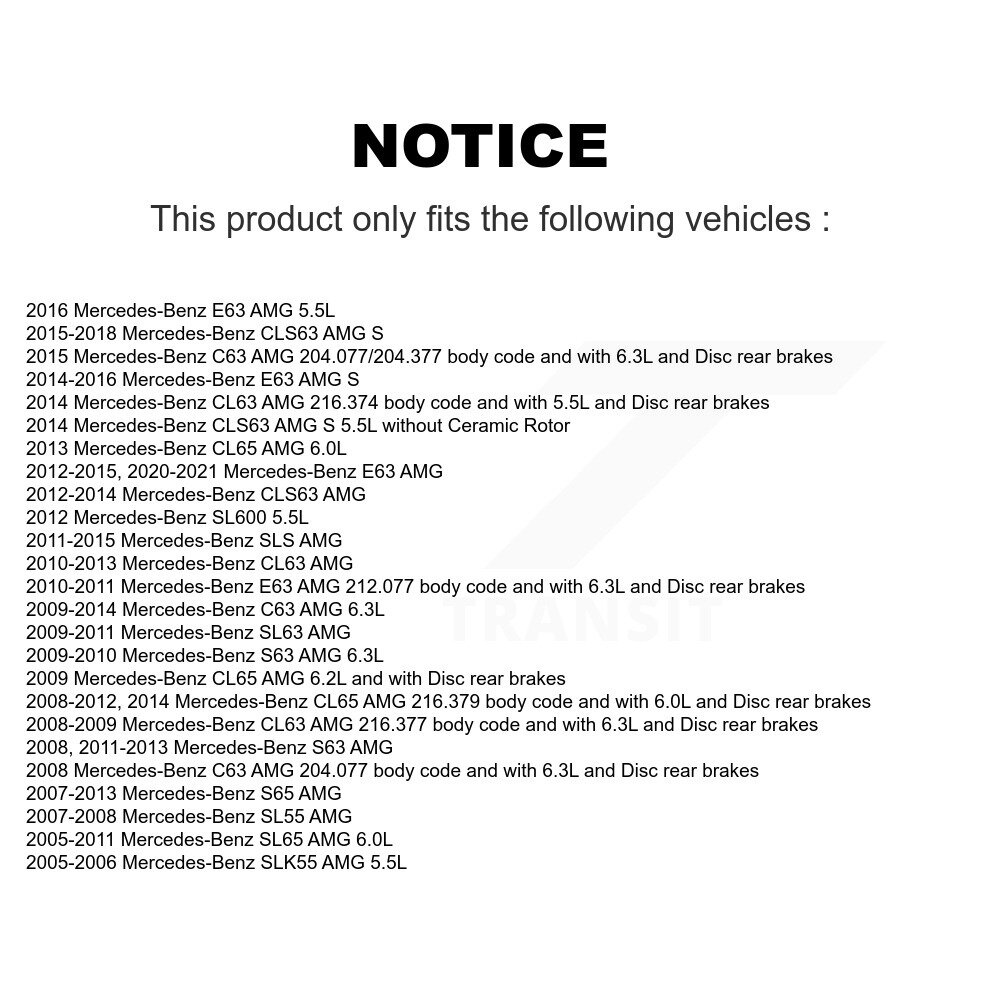 Front Rear Brake Pads Wear Sensor (4 Pack) For Mercedes-Benz C63 AMG E63 S CLS63 SLK55 KSE-100171 - Image 2