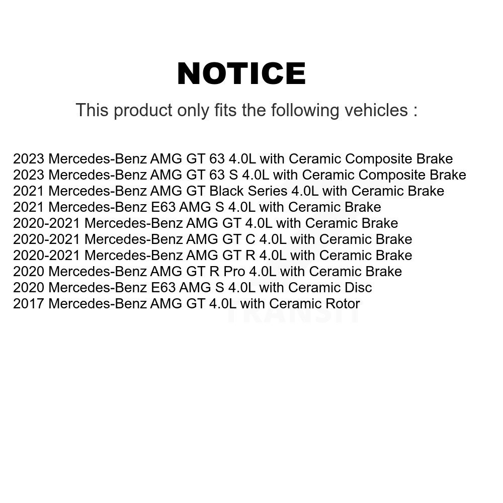 Front Rear Brake Pads Wear Sensor (4 Pack) For Mercedes-Benz E63 AMG S GT R C Black 63 KSE-100203 - Image 2