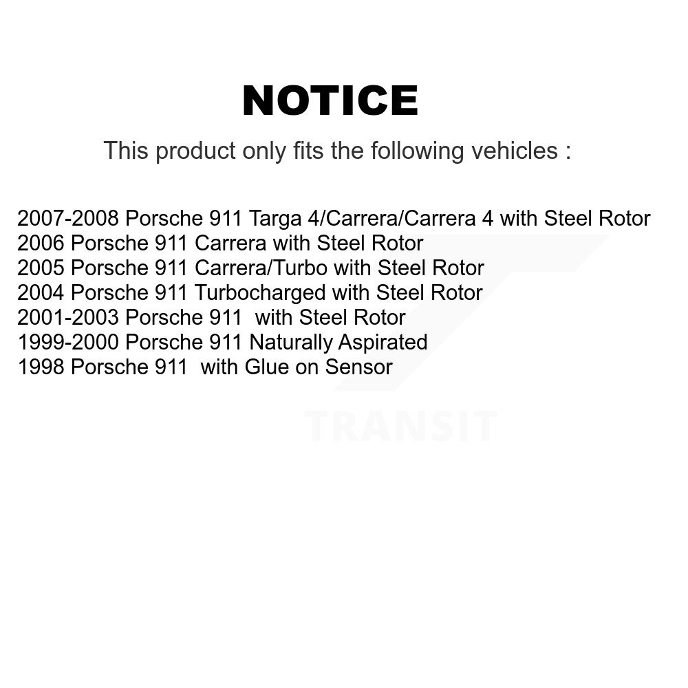 Rear Brake Pads Wear Sensor (2 Pack) For Porsche 911 KSE-100248 - Image 2