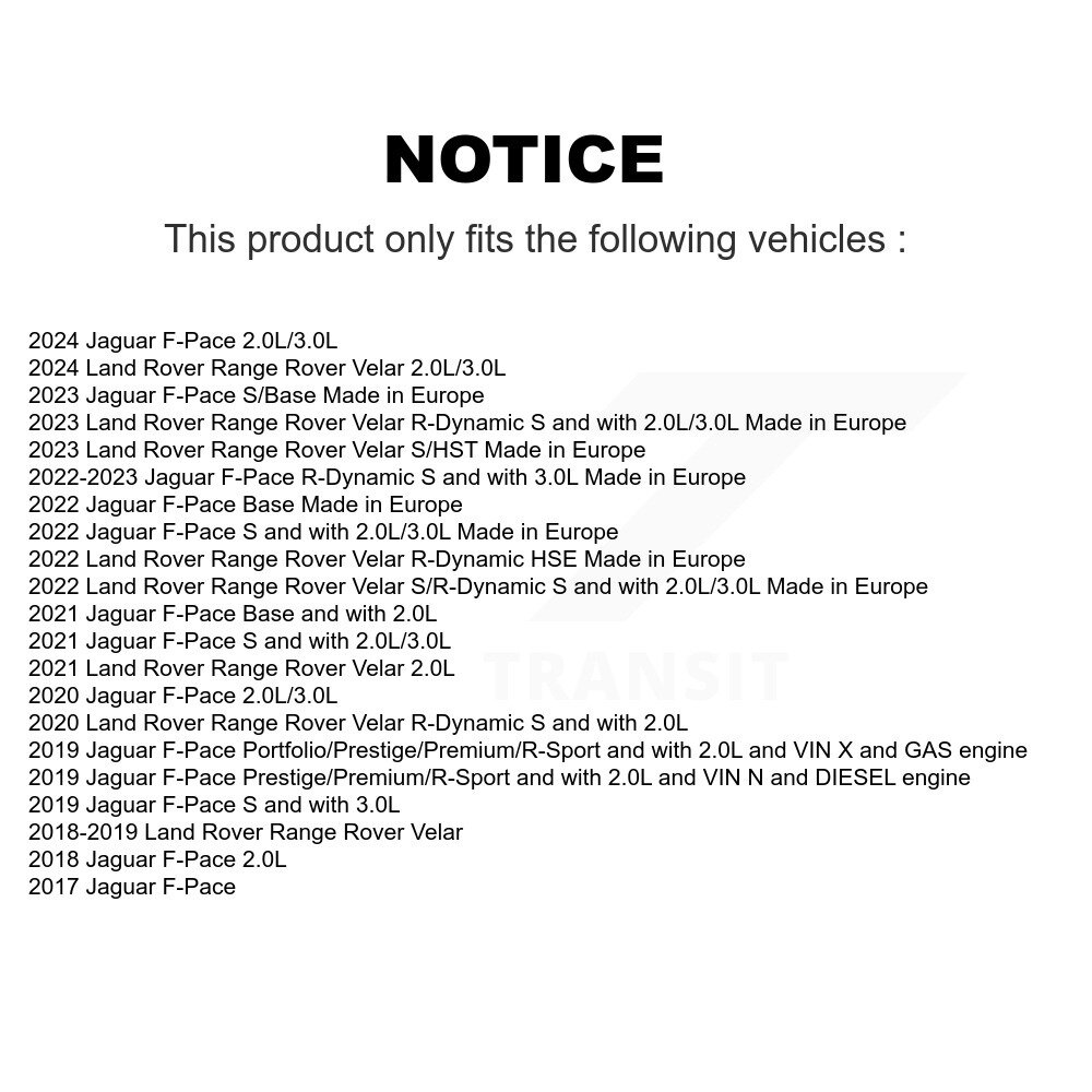 Rear Brake Pads Wear Sensor (2 Pack) For Jaguar F-Pace Land Rover Range Velar KSE-100253 - Image 2