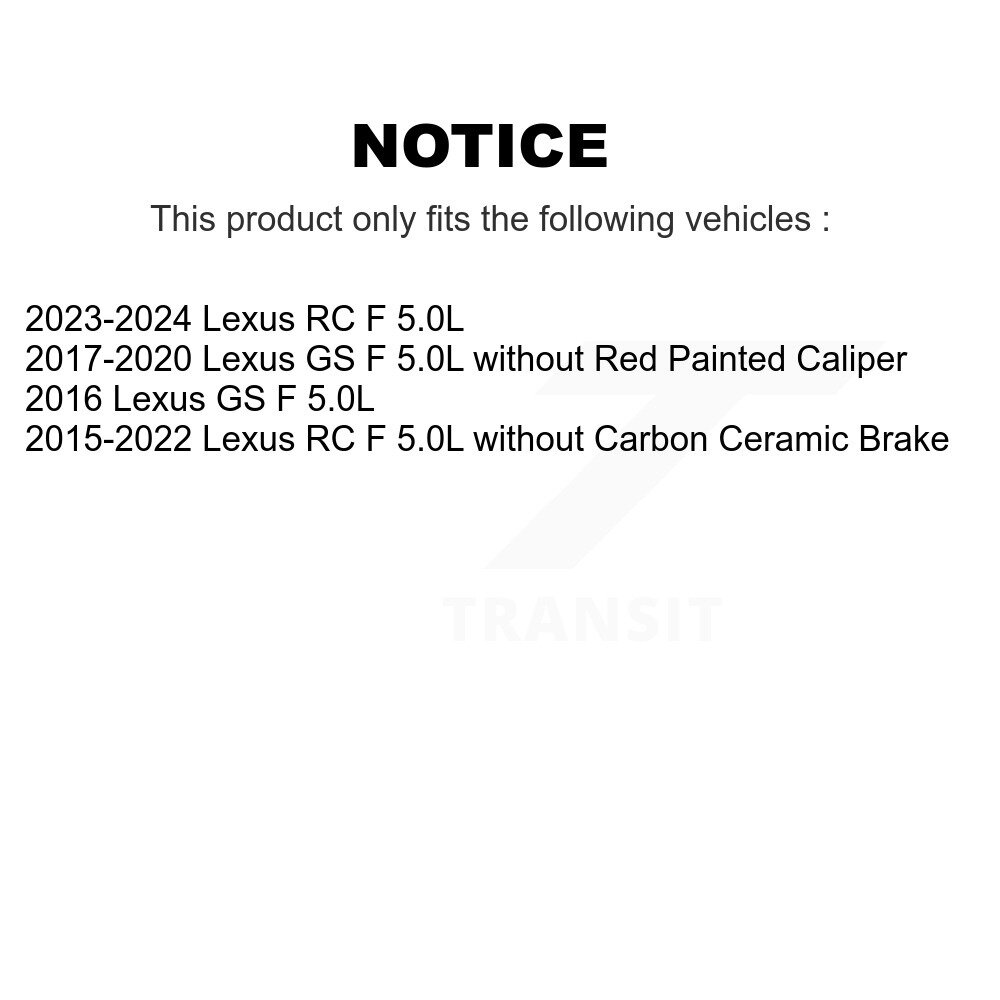 Rear Brake Pads Wear Sensor (2 Pack) For Lexus RC F GS 5.0L KSE-100285 - Image 2