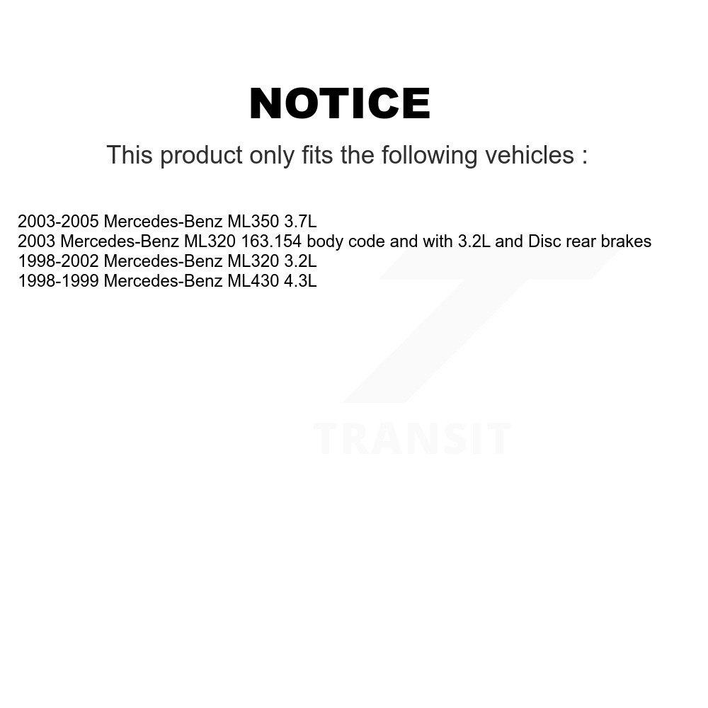 Rear Brake Pads Wear Sensor (2 Pack) For Mercedes-Benz ML320 ML350 ML430 KSE-100327 - Image 2