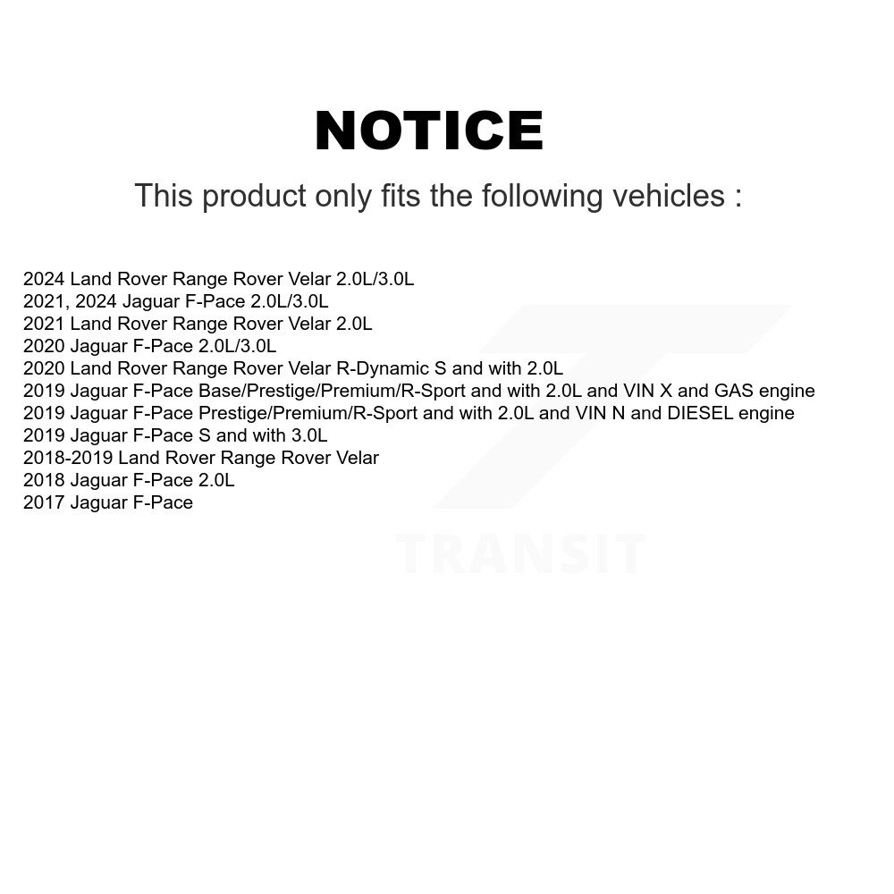 Front Brake Pads Wear Sensor (2 Pack) For Jaguar F-Pace Land Rover Range Velar KSE-100491 - Image 2