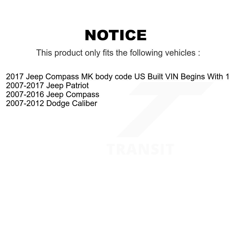 Front Control Arm & Ball Joint Tie Rod End Link Kit (8Pc) For Jeep Patriot Compass Dodge KTR-100360 - Image 2