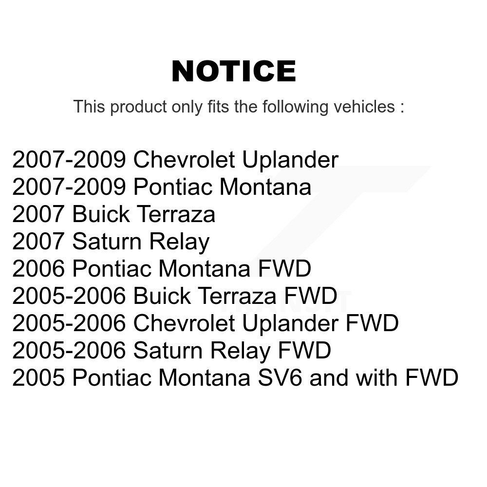 Front Control Arm And Ball Joint Tie Rod End Link Kit (8Pc) For Pontiac Montana Chevrolet KTR-100421 - Image 2