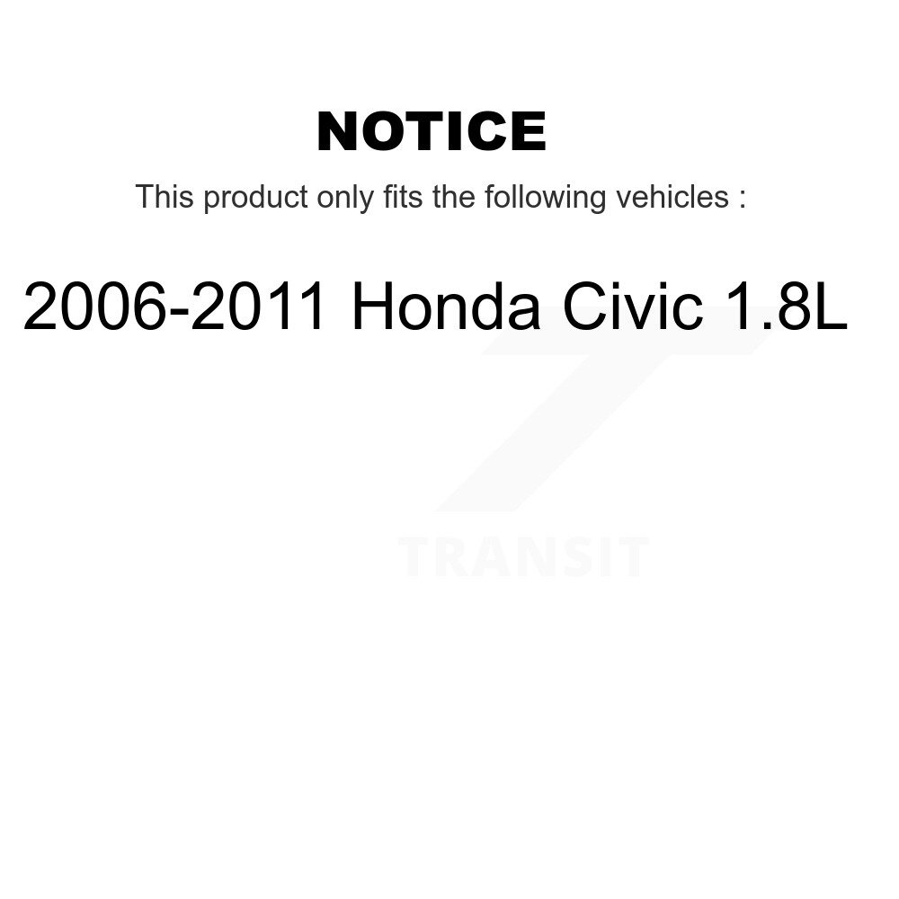 Front Control Arm & Ball Joint Tie Rod End Link Kit (8Pc) For 2006-2011 Honda Civic 1.8L KTR-100596 - Image 2