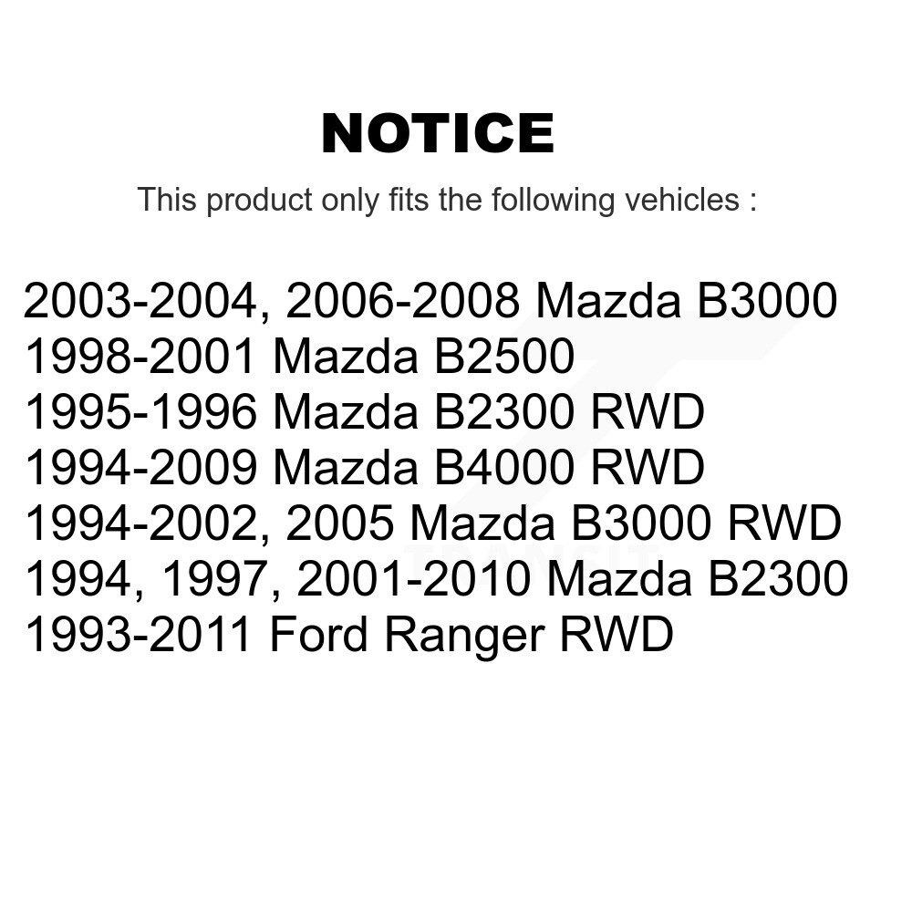 Rear Suspension Stabilizer Bar Link Pair For Ford Ranger Mazda B4000 B3000 B2300 B2500 KTR-100995 - Image 2