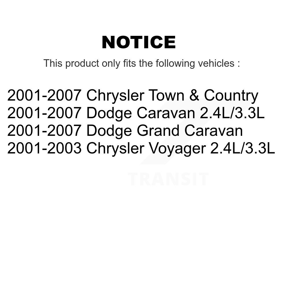 Front Lower Suspension Control Arm Ball Joint Kit For Dodge Grand Caravan Chrysler Town & KTR-101368 - Image 2