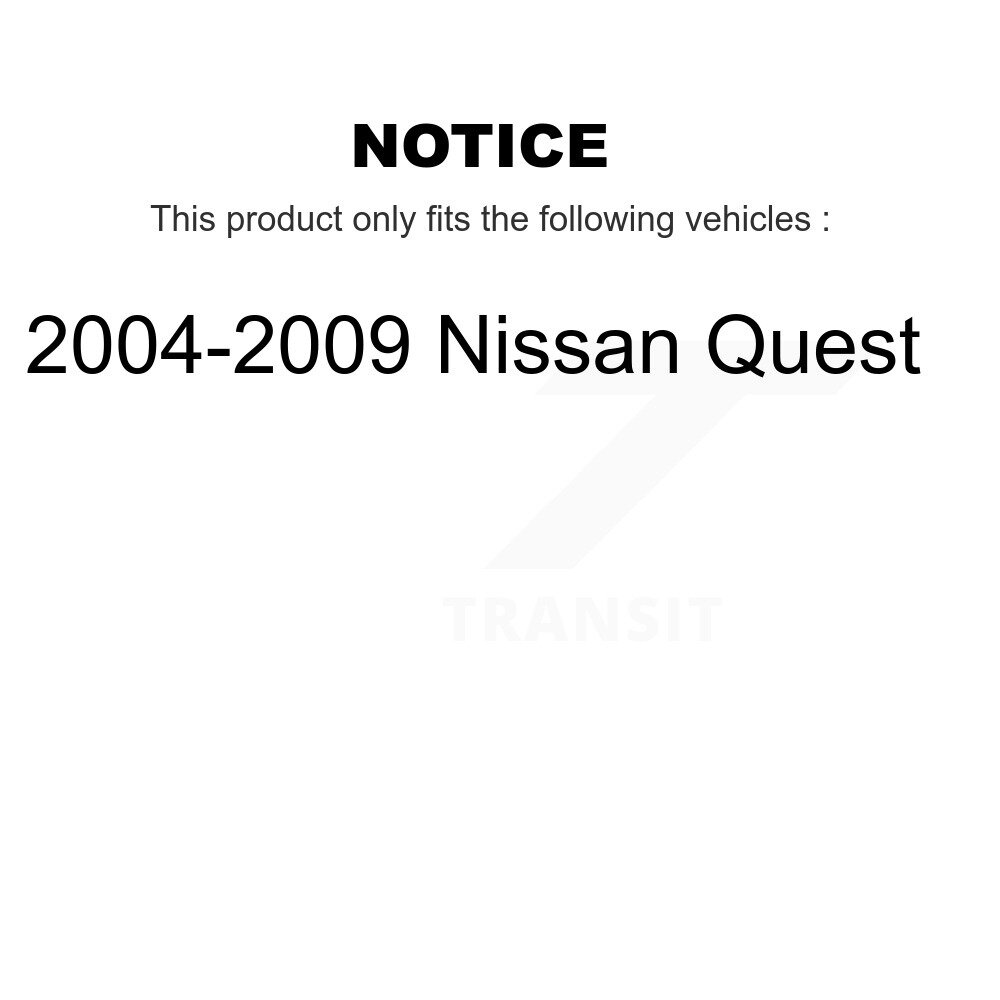 Front Lower Suspension Control Arm And Ball Joint Assembly Kit For 2004-2009 Nissan Quest KTR-101409 - Image 2