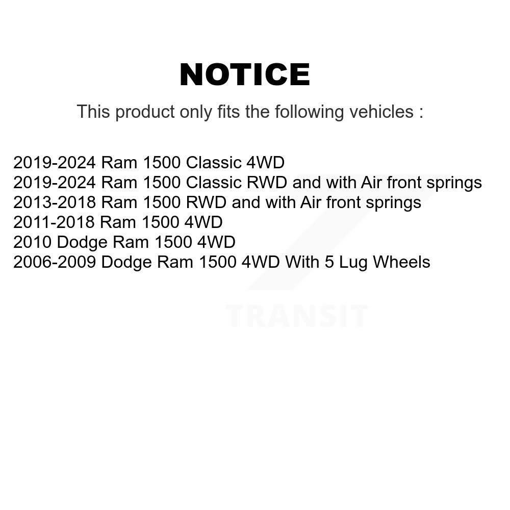 Front Lower Suspension Control Arm And Ball Joint Assembly Kit For Ram 1500 Classic Dodge KTR-101474 - Image 2