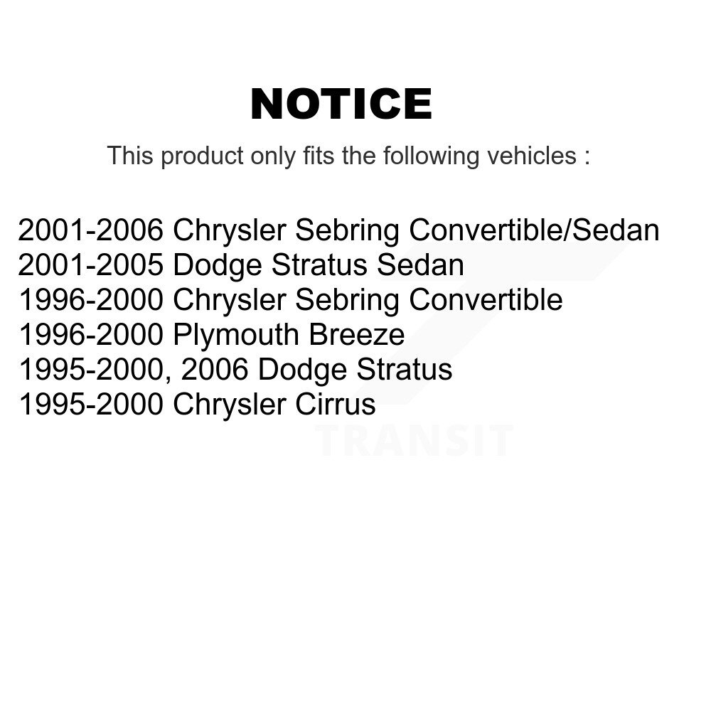 Front Upper Suspension Control Arm And Ball Joint Kit For Chrysler Sebring Cirrus Dodge KTR-101502 - Image 2