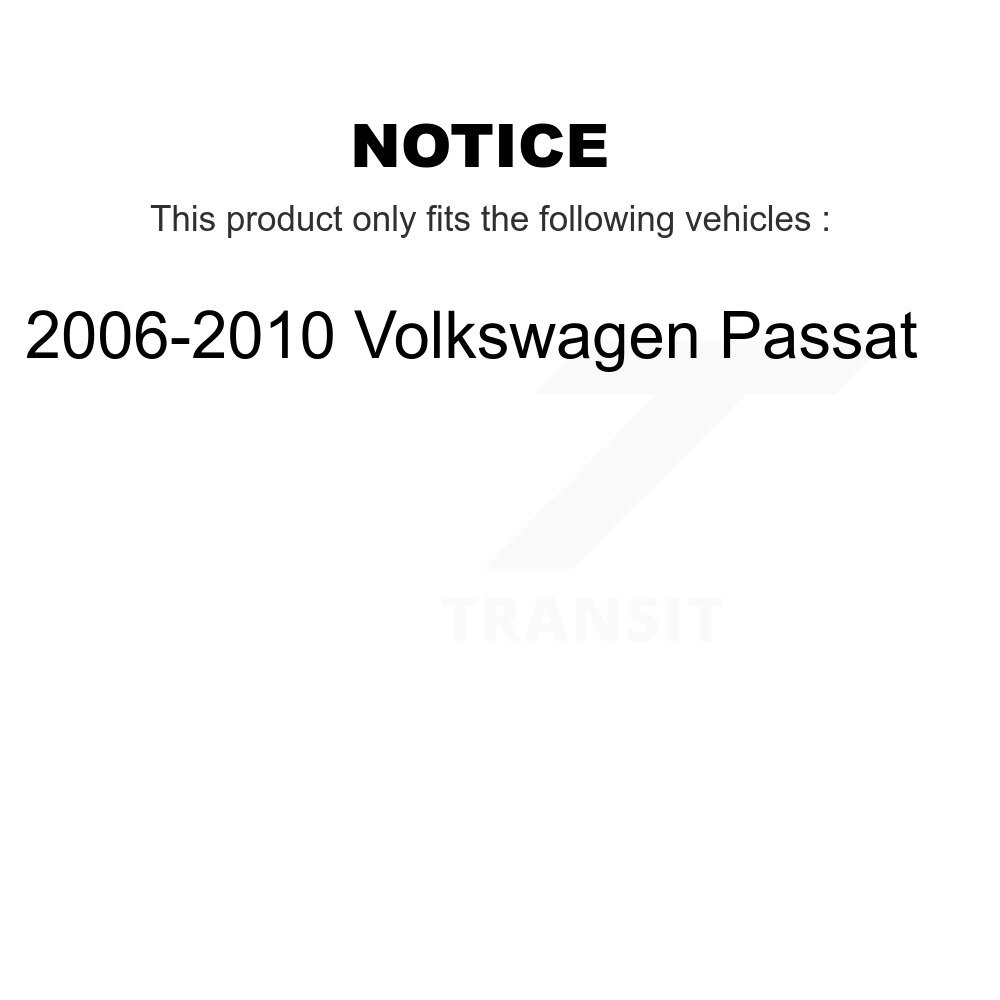 Front Control Arm & Ball Joint Tie Rod End Link Kit (8Pc) For 2006-2010 Volkswagen Passat KTR-101601 - Image 2