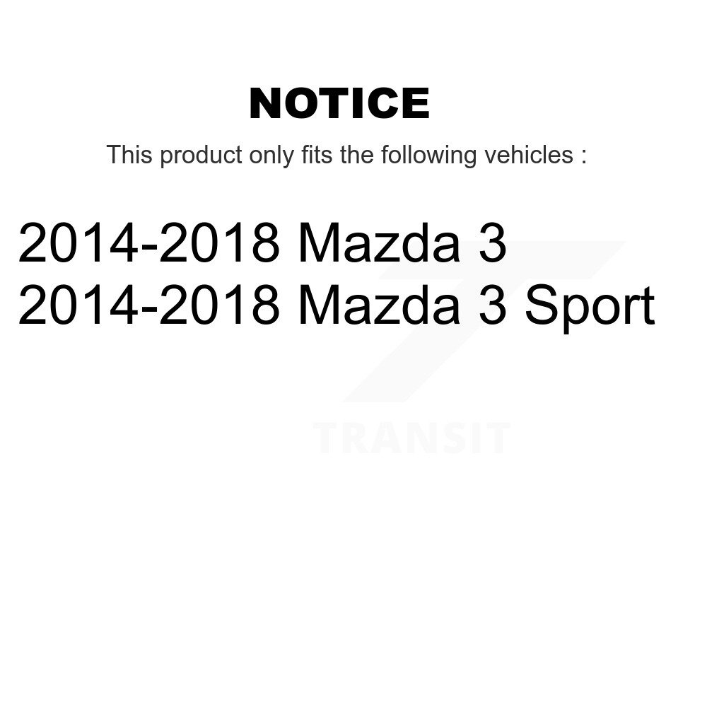 Front Rear Suspension Stabilizer Bar Link Kit For 2014-2018 Mazda 3 Sport KTR-102177 - Image 2