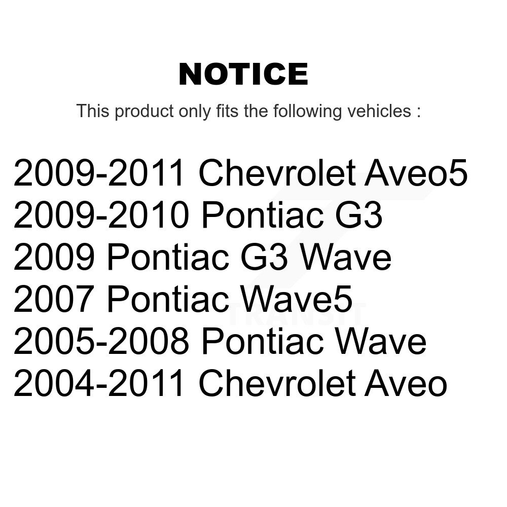 Front Lower Rearward Suspension Arm Bushing Pair For Chevrolet Aveo Pontiac Wave Aveo5 G3 KTR-102242 - Image 2