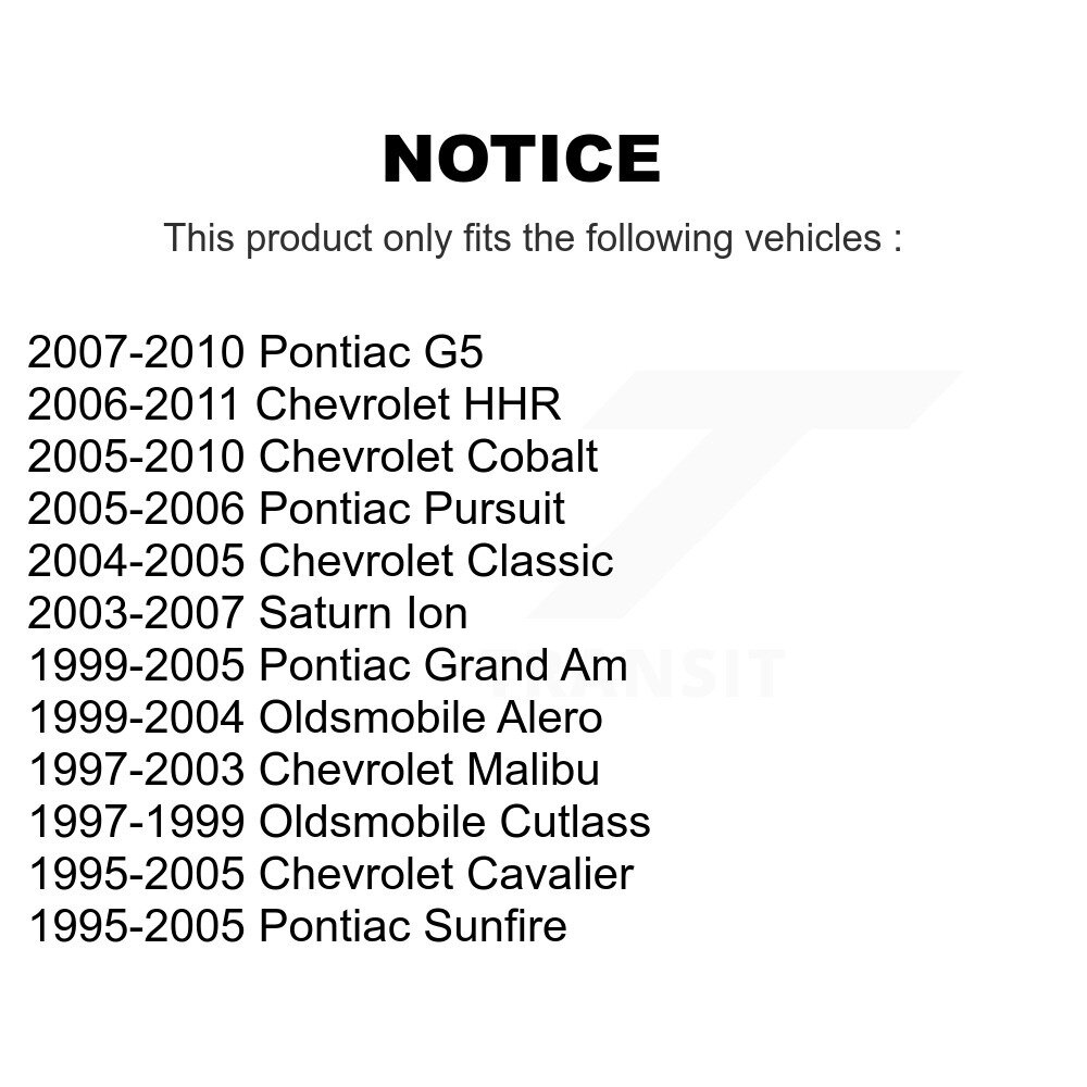 Front Lower Rearward Suspension Control Arm Bushing Pair For Chevrolet Pontiac Cobalt G5 KTR-102249 - Image 2
