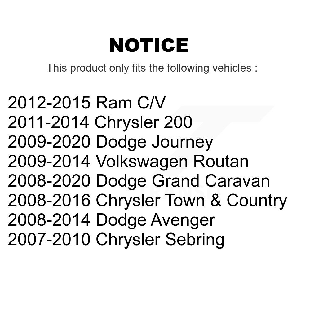 Front Lower Forward Suspension Arm Bushing Pair For Dodge Grand Caravan Journey Chrysler KTR-102272 - Image 2