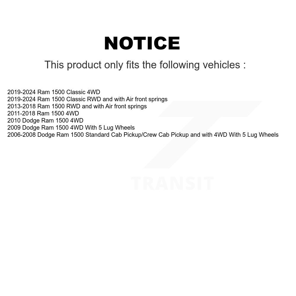 Front Suspension Control Arms And Upper Ball Joints Kit For Ram 1500 Classic Dodge KTR-103330 - Image 2