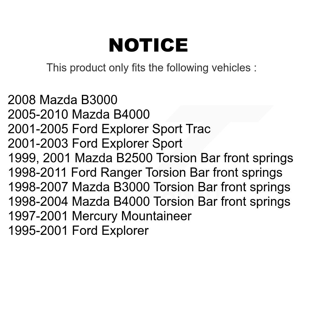 Front Upper Control Arm & Lower Ball Joint Kit For Ford Ranger Mazda B4000 Explorer Sport KTR-103393 - Image 2