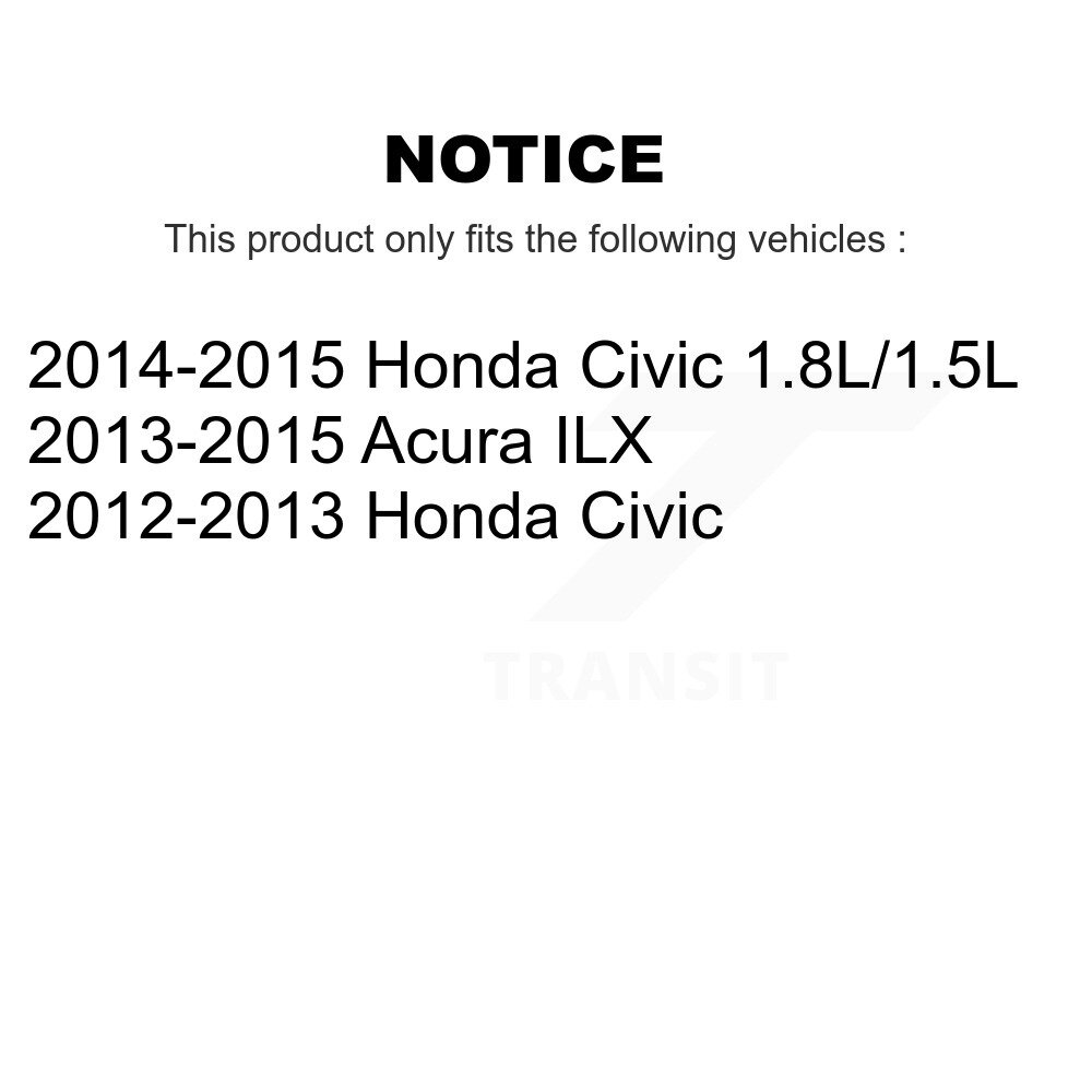 Front Control Arm And Ball Joint Tie Rod End Bar Link Kit (8Pc) For Honda Civic Acura ILX KTR-104098 - Image 2