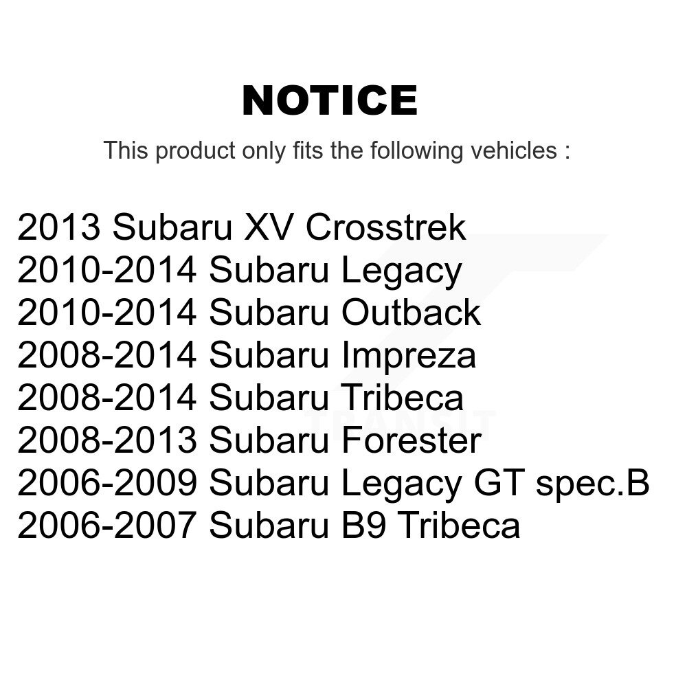 Front Lower Forward Suspension Arm Bushing Pair For Subaru Impreza Forester Outback XV B9 KTR-104122 - Image 2