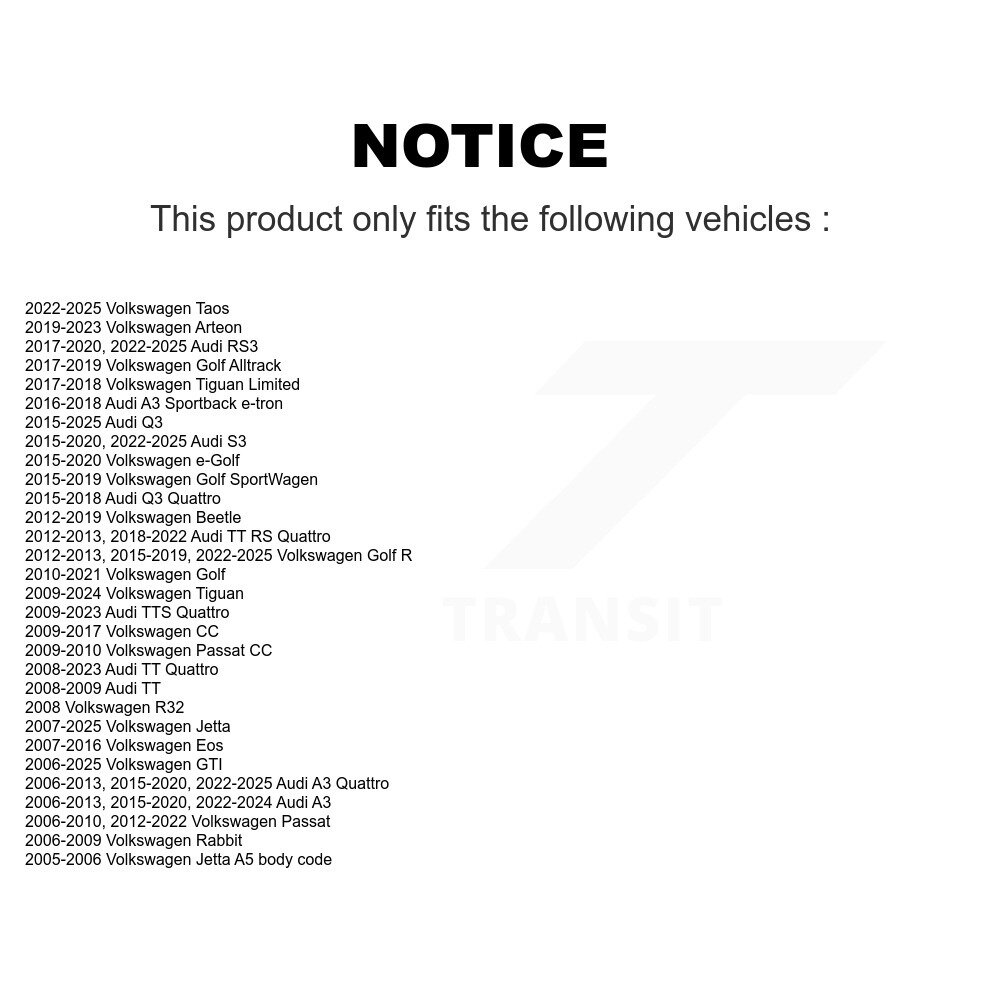 Front Lower Forward Suspension Control Arm Bushing Pair For Volkswagen Jetta Tiguan Golf KTR-104501 - Image 2