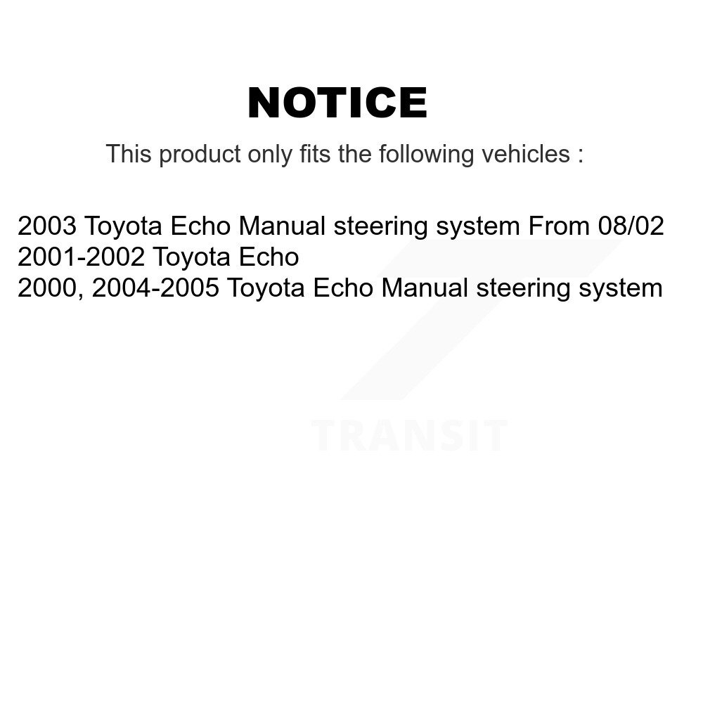 Front Inner Steering Tie Rod End Pair For Toyota Echo KTR-104737 - Image 2