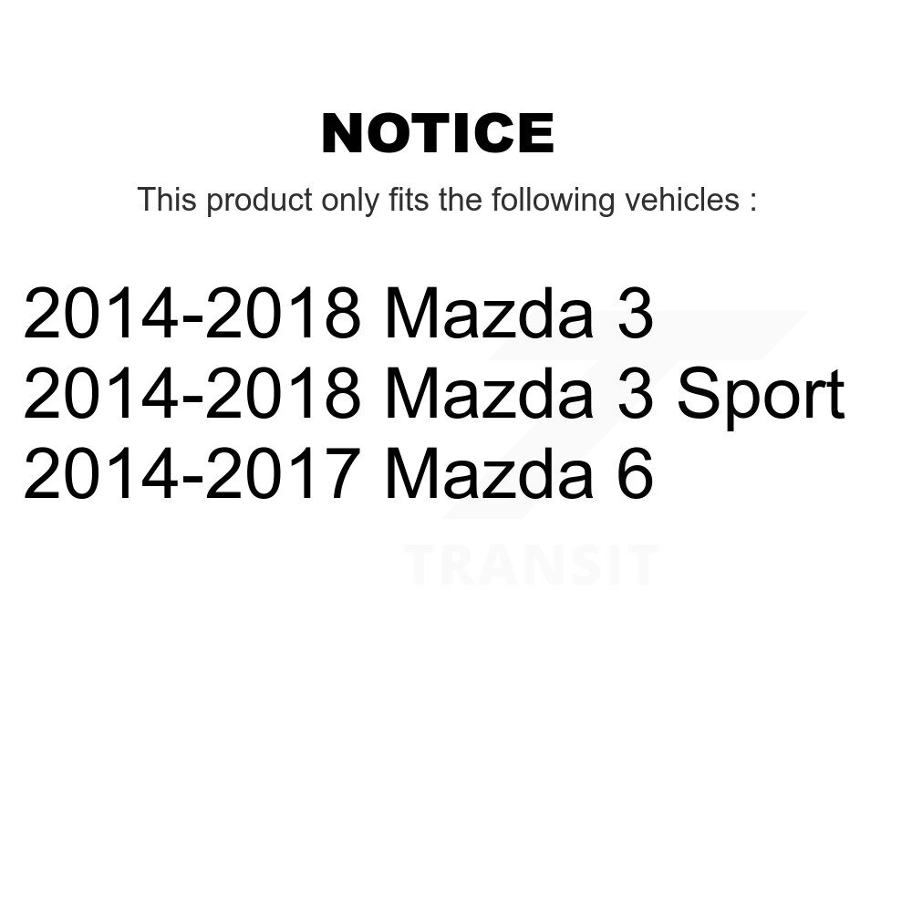 Front Inner Steering Tie Rod End Pair For Mazda 3 Sport 6 KTR-104768 - Image 2