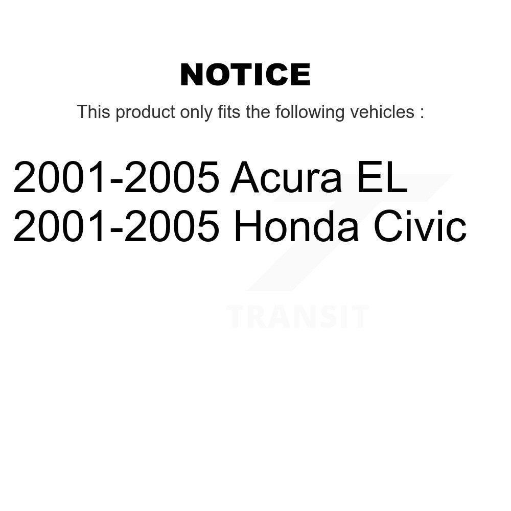 Front Inner Steering Tie Rod End Pair For 2001-2005 Honda Civic Acura EL KTR-104824 - Image 2