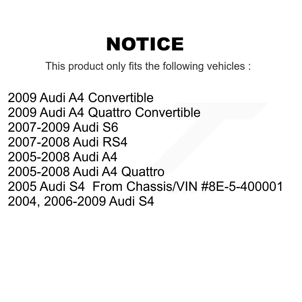 Front Inner Steering Tie Rod End Pair For Audi A4 Quattro S4 RS4 S6 KTR-104841 - Image 2