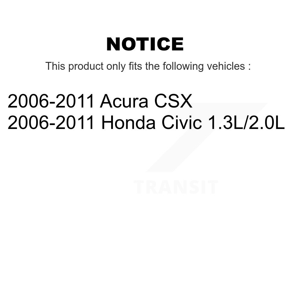 Front Inner Steering Tie Rod End Pair For 2006-2011 Honda Civic Acura CSX KTR-104872 - Image 2