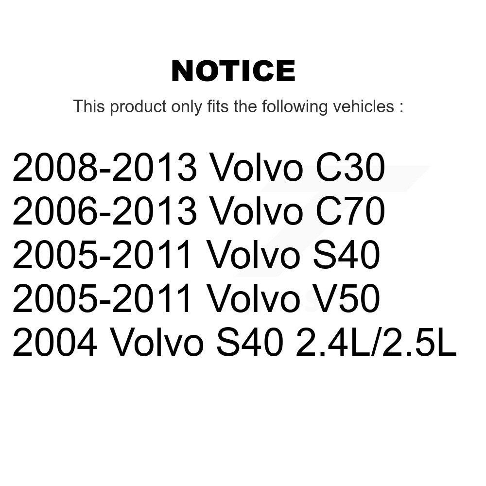 Front Inner Steering Tie Rod End Pair For Volvo S40 C30 V50 C70 KTR-104879 - Image 2