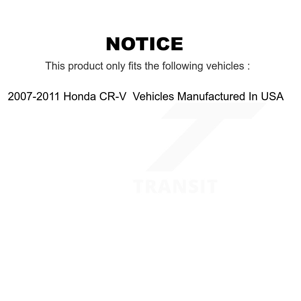 Front Inner Tie Rod End Pair For 2007-2011 Honda CR-V Vehicles Manufactured In USA KTR-104886 - Image 2