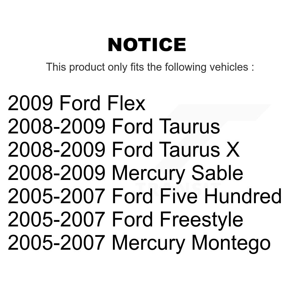 Front Inner Tie Rod End Pair For Ford Five Hundred Freestyle Flex Taurus X Mercury Sable KTR-104889 - Image 2