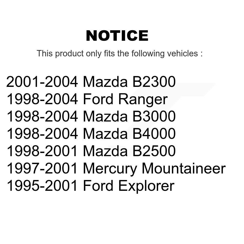 Front Inner Tie Rod End Pair For Ford Ranger Mazda Explorer B4000 B3000 B2300 B2500 KTR-104909 - Image 2