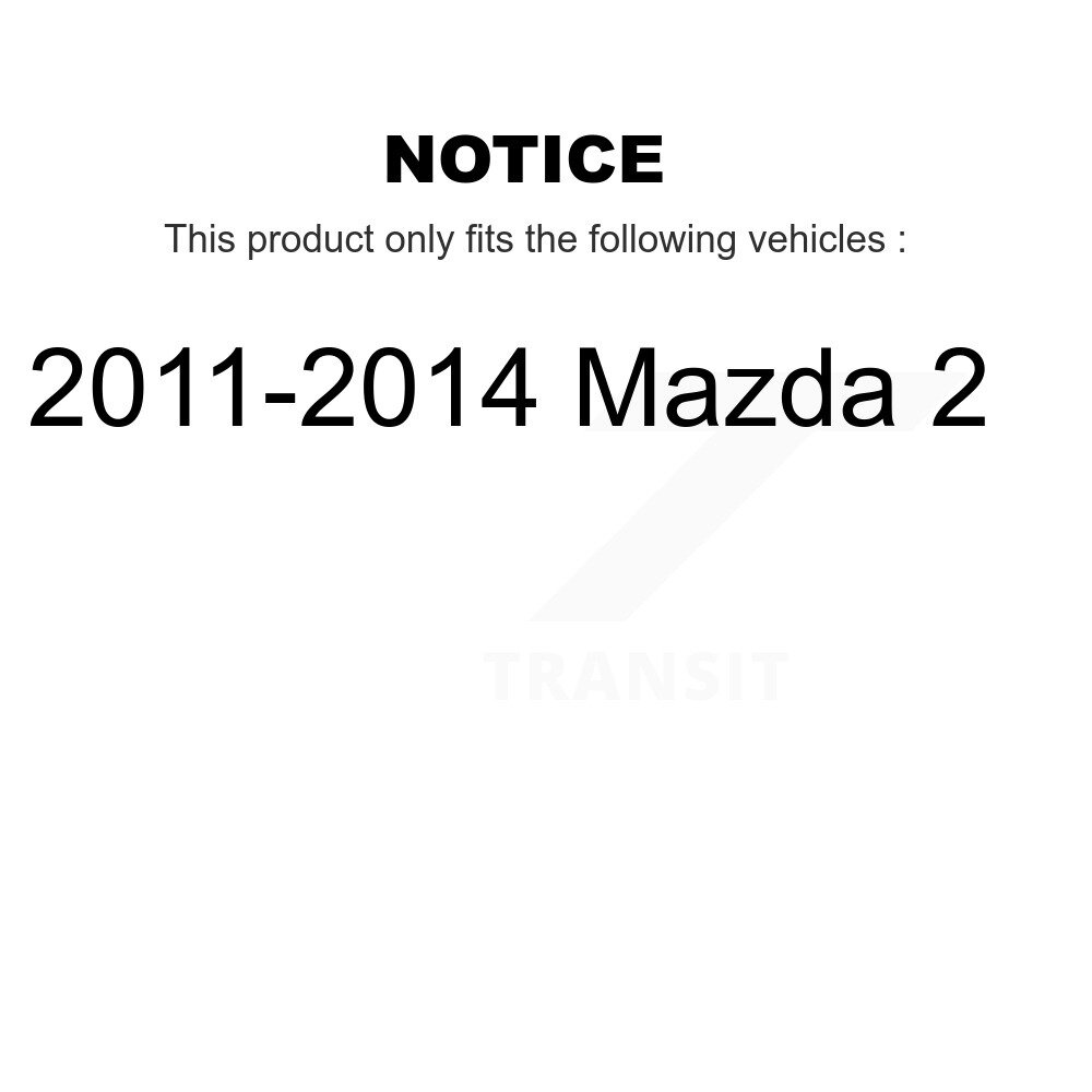 Front Inner Steering Tie Rod End Pair For 2011-2014 Mazda 2 KTR-104916 - Image 2