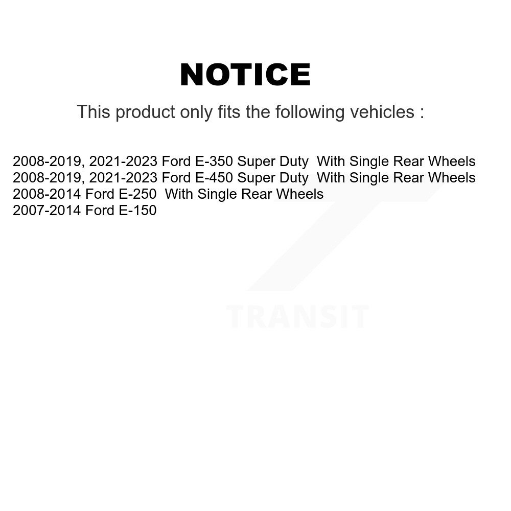 Front Outer & Inner Steering Tie Rod End Kit For Ford E-350 Super Duty E-250 E-450 E-150 KTR-105096 - Image 2