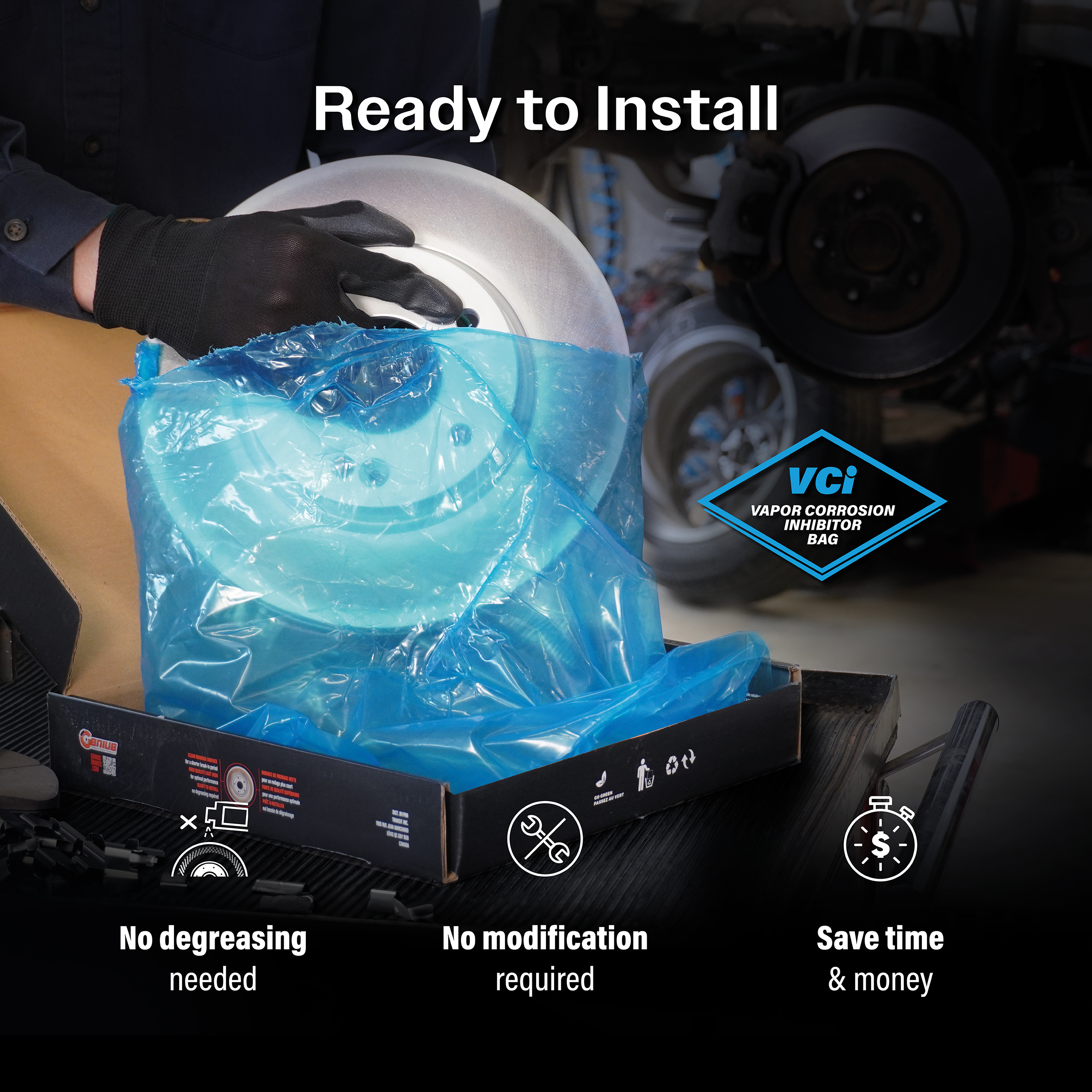 Rear Coated Disc Brake Rotors Pair For Tesla S KG-101997 - Image 9